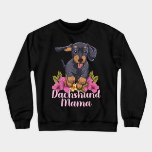 Dachshund Mama Floral Lover Crewneck Sweatshirt